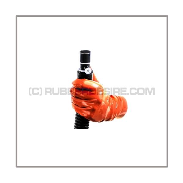 Gasmask-tube T100-D-MR highly flexible with length 100 cm = 40 inch, gasmask thread male and 22 mm mediport female with breathing-reduction-adaptor